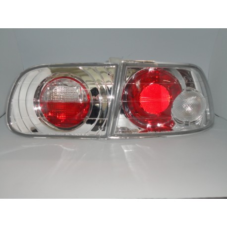 Honda Civic Jg. 92-95 Heckleuchten Klarglas chrom