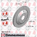 Zimmermann Sportbremsscheiben gelocht Audi RS4 B5 Hinten inkl. CH-Genehmigung