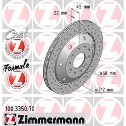 Zimmermann Sportbremsscheiben gelocht Audi RS4 B5 Hinten inkl. CH-Genehmigung 2