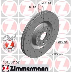 Zimmermann Sportbremsscheiben gelocht Audi S3 8P, Seat Leon 2 Cupra VA