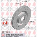 Zimmermann Sportbremsscheiben gelocht Audi S4 B7 VA Vorne inkl. CH-Genehmigung