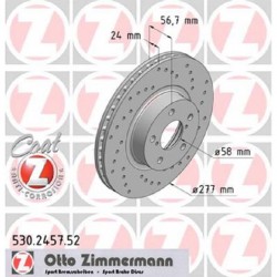 Zimmermann Sportbremsscheiben gelocht Subaru Impreza 2.0 GT (277mm) VA