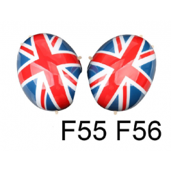England Spiegelkappen Blau/Rot Mini Cooper F55/F56