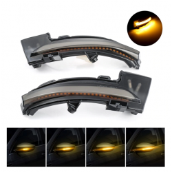Sequentielle/Dynamische Spiegel-Seitenblinker Schwarz Skoda Octavia 13-19