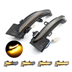 Sequentielle/Dynamische Spiegel-Seitenblinker Schwarz Skoda Octavia 13-19 2