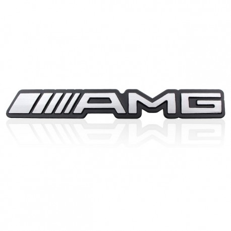 Mercedes Benz AMG Logo schwarz Chrom gross