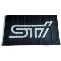Subaru STI Fahne Schwarz 90x150 
