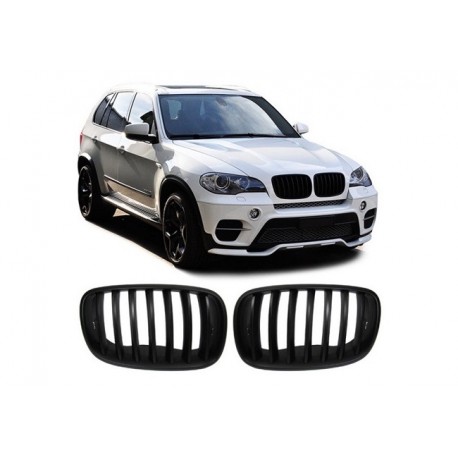 BMW X5 06-13 Sportgrill Nieren Set Schwarz matt