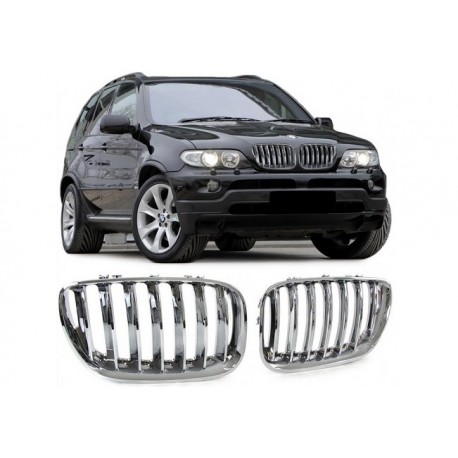 BMW X5 03-06 Sportgrill Nieren Set Chrom