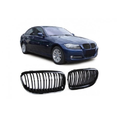 BMW 3er Limo 2008-2013 Sportgrill Nieren Set M3 Look Schwarz glanz