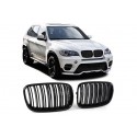 BMW X5 2006-2013 Doppelspeiche Sportgrill Nieren Set Schwarz glanz