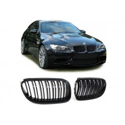 BMW 3er Coupé 2010-2013 Schwarz glanz Doppelspeiche Sportgrill Nieren Set