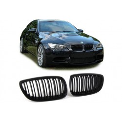 BMW 3er Coupé 2005-2010 Schwarz matt Doppelspeiche Sportgrill Nieren Set