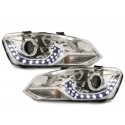 LED Scheinwerfer Chrom VW Polo 6R