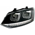 LED Dynamic Scheinwerfer Schwarz VW Polo 6R