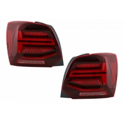 LED Lightbar Dynamic Rückleuchten Rot VW Polo 6R