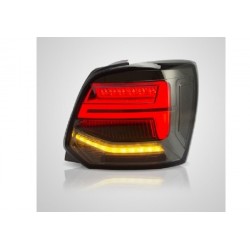 LED Lightbar Dynamic Rückleuchten Schwarz Rot VW Polo 6R 2