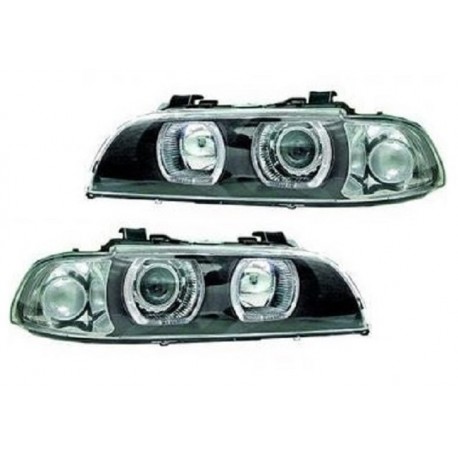 DEPO Xenon Angel Eyes Scheinwerfer Chrom BMW E39