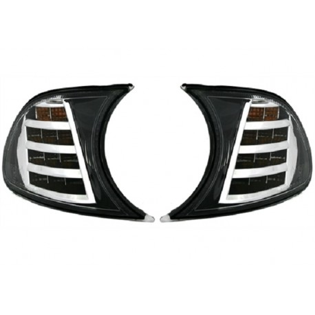 LED Frontblinker Schwarz Chrom BMW E46