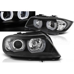 Xenon LED Angel Eyes Scheinwerfer Schwarz BMW E91