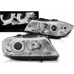Xenon LED Angel Eyes Scheinwerfer Chrom BMW E91
