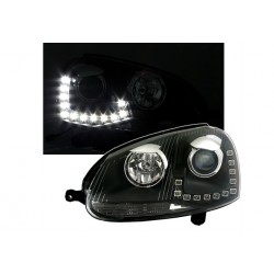 Tagfahrlicht Scheinwerfer Schwarz VW Golf 5