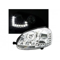 Tagfahrlicht Scheinwerfer Chrom VW Golf 5