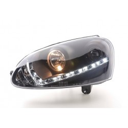Tagfahrlicht Scheinwerfer Schwarz VW Golf 5