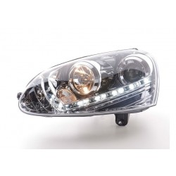 Tagfahrlicht Scheinwerfer Chrom VW Golf 5