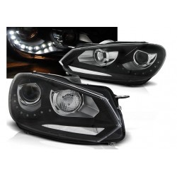 Tagfahrlicht Scheinwerfer Schwarz VW Golf 6
