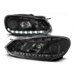 Tagfahrlicht Scheinwerfer Schwarz VW Golf 6
