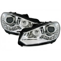 Tagfahrlicht Scheinwerfer Chrom VW Golf 6