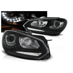 Tagfahrlicht Scheinwerfer Schwarz VW Golf 6