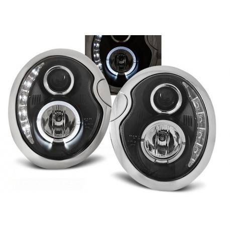 LED Scheinwerfer Schwarz Mini Cooper R50