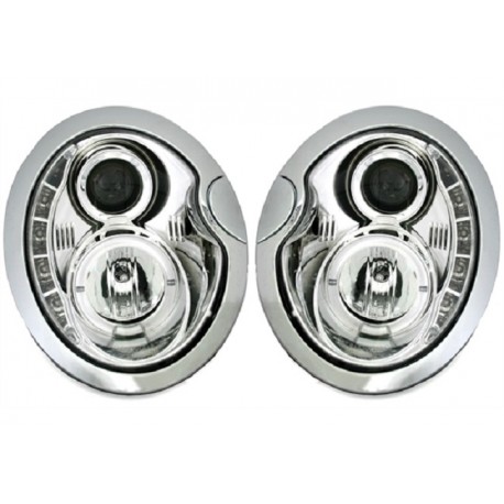 LED Scheinwerfer Chrom Mini Cooper R50