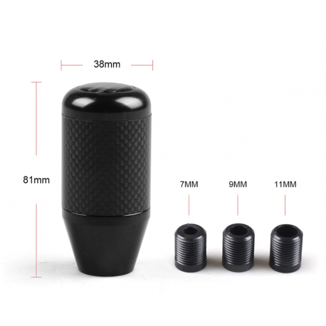 Carbon Aluminium Schaltknauf universal 75mm