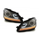 LED Tagfahrlicht Scheinwerfer schwarz Mercedes Benz C-Klasse W204 11-15