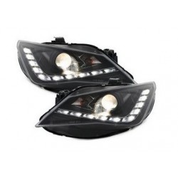 LED Tagfahrlicht Scheinwerfer Schwarz Seat Ibiza 6J 12-17 2