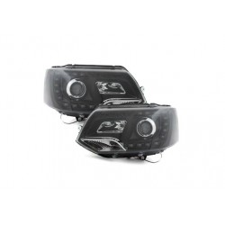 LED DRL Scheinwerfer schwarz VW T5 GP 09-14 2