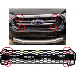 ABS Grill ''FORD'' Schwarz LED Ford Ranger 15-18