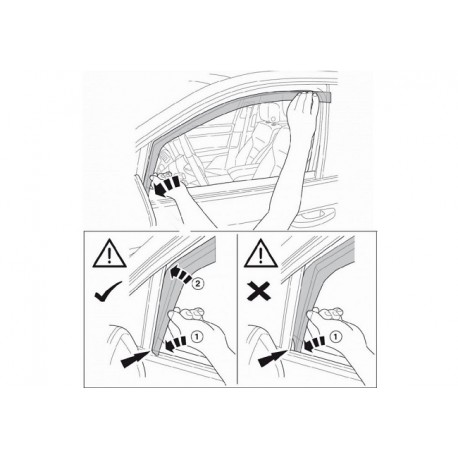 Subaru XV Jg. 2012-2018 Windabweiser - Regenabweiser ClimAir Set vorne 