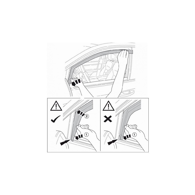 Windabweiser Acrylglas Für Citroën C4 Picasso (2006–2013) – Vorne & Hinten, Dunkelgrau