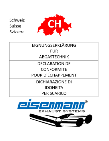 Eisenmann Auspuff-Anlagen CH-Gutachten