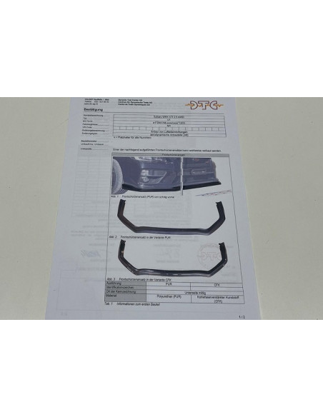 Carbon frontal spoiler lip CS-Style Subaru Impreza WRX STI 2014-2017