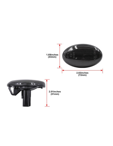 LED Seitenblinker Schwarz Subaru Impreza 2001-2005