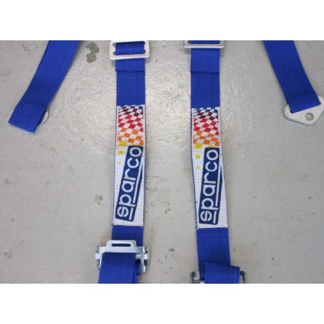 SPARCO 4 Punkt Gurt Schnellverschluss 2 Zoll blau