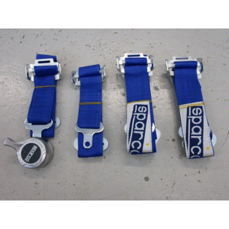 SPARCO 4 Punkt Gurt Schnellverschluss 2 Zoll blau