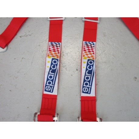 SPARCO 4 Punkt Gurt Schnellverschluss 2 Zoll rot