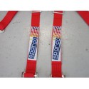 SPARCO 4 Punkt Gurt Schnellverschluss 2 Zoll rot