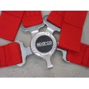 SPARCO 4 Punkt Gurt Schnellverschluss 2 Zoll rot